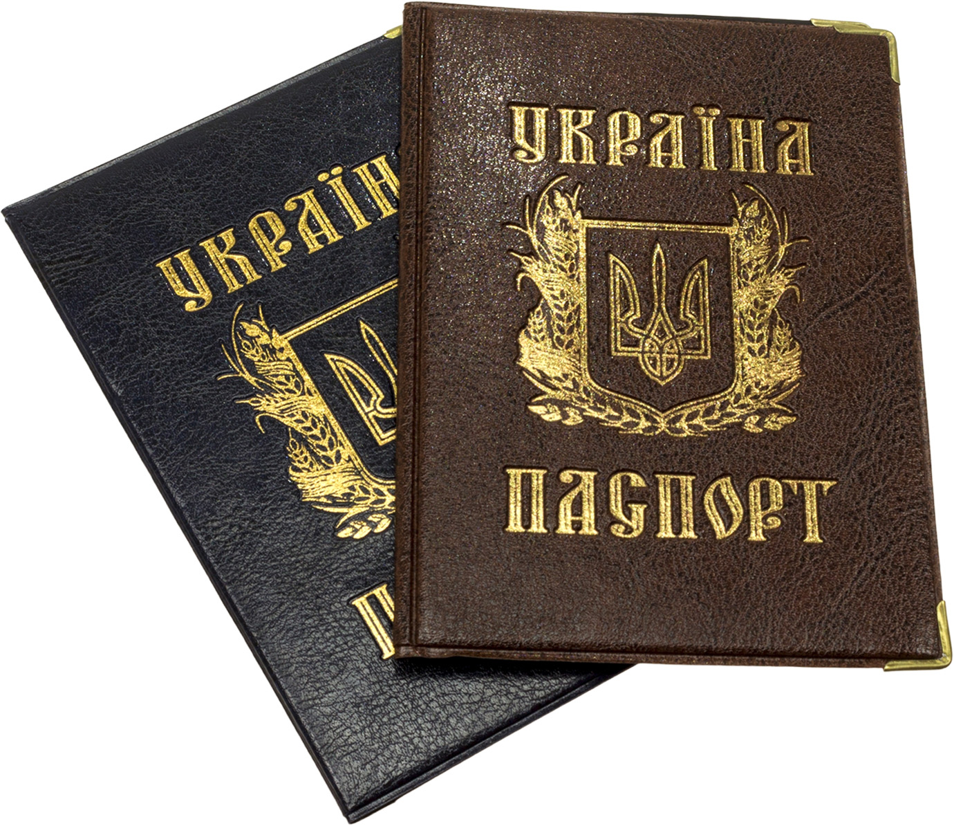 Обклад. на Паспорт України шкірзам. зол. з гербом №03-Ра(10) — фото 4