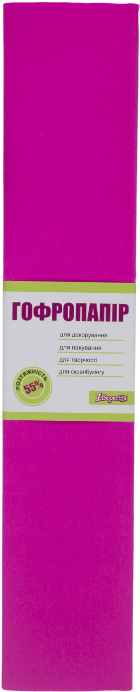 Папір гофра №5 2м х50см 55% 26,4г/м2 "1В" №701518 (т.рожевий)(10)(200) — фото товару | Канцелярський Сад