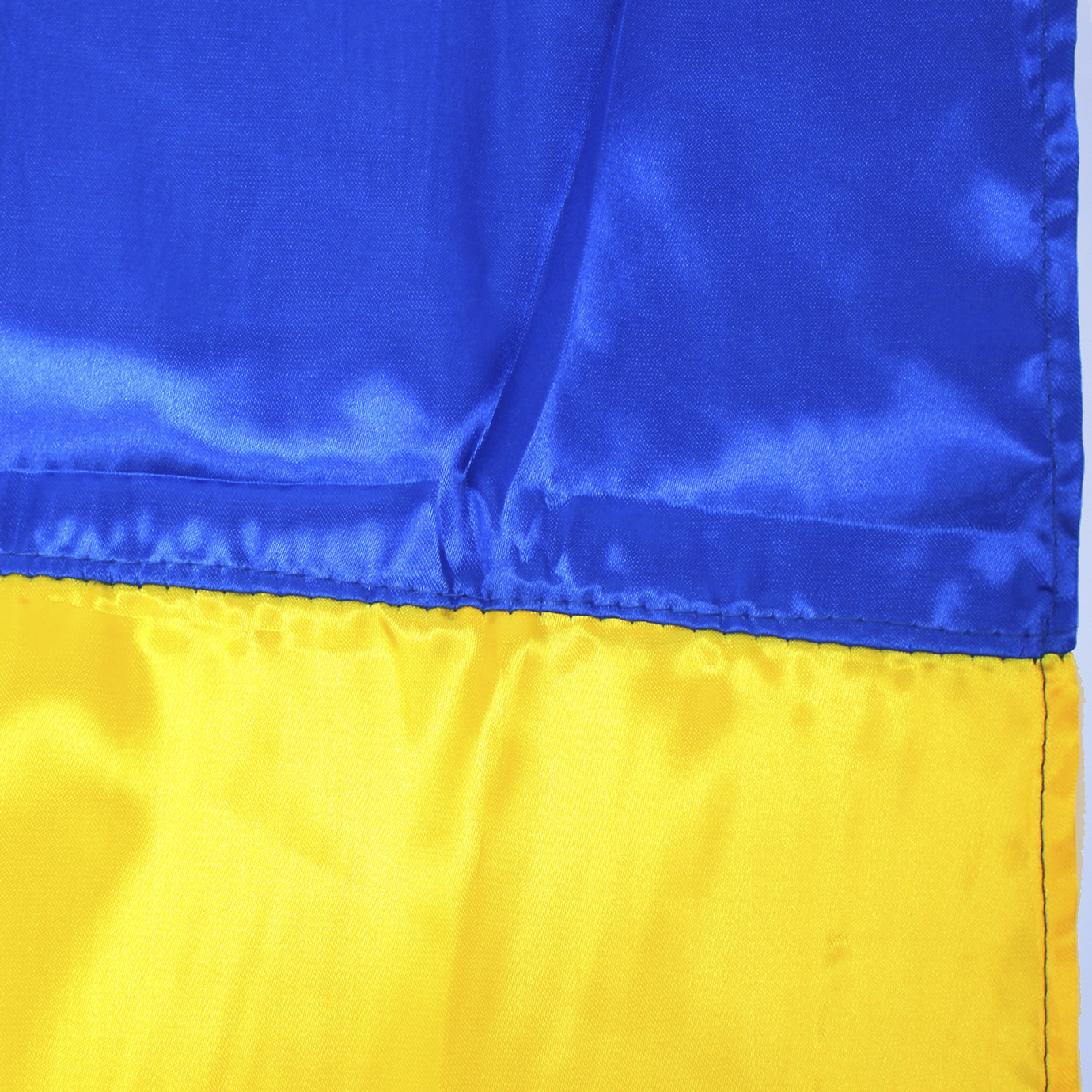 Прапор Україна з тризубом атлас 140х90см №782013(1)(10) — фото 7