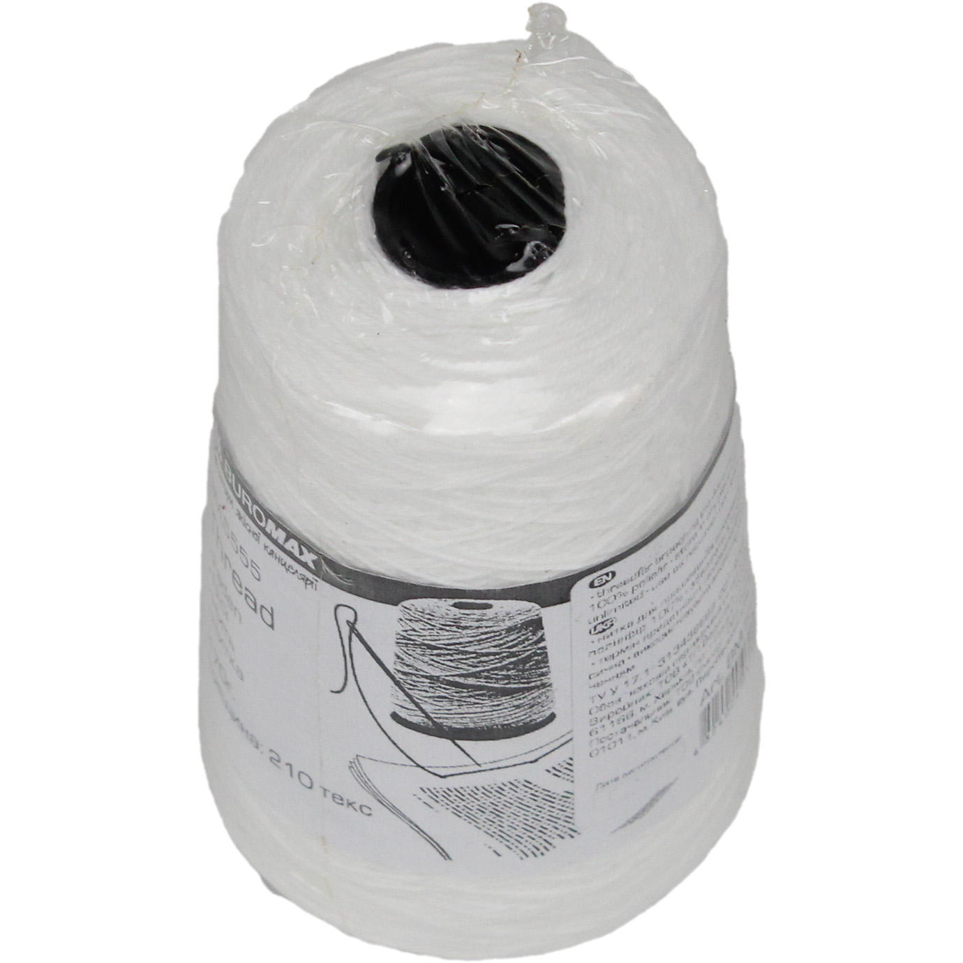 Нитка для прошивки паперу "Buromax" поліефірна 170гр, 850м,210 текс №5555(50) — фото 3