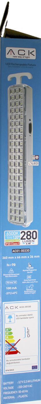 Ліхтар аварійний "ACK" 6500K 60Led №AC01-00330 — фото 9