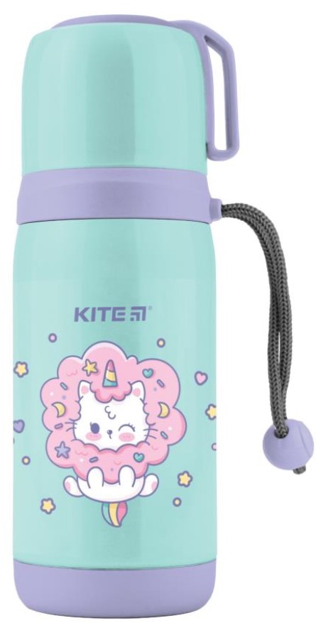 Термос метал. 0,35л "Kite" Rainbow Catcorn №K24-301-2(30) — купити | Канцелярський Сад