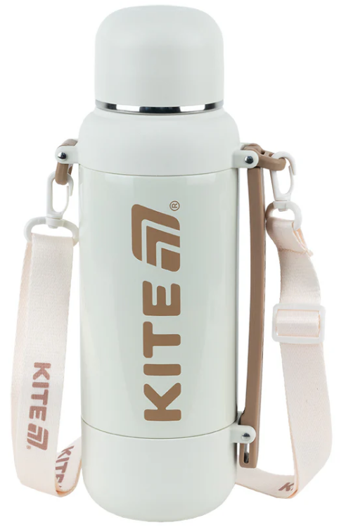 Термос метал. 1,2л "Kite" бежевий №K25-1225-2 — купити | Канцелярський Сад