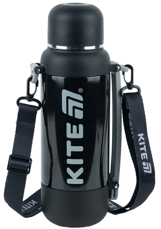 Термос метал. 1,2л "Kite" чорний №K25-1225-1 — купити | Канцелярський Сад