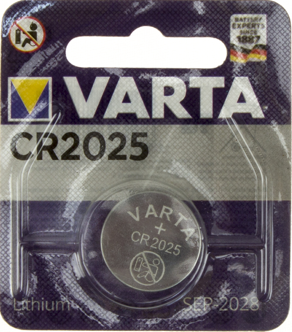 Батарейка Varta CR2025/1bl(10)(100) — фото товару | Канцелярський Сад