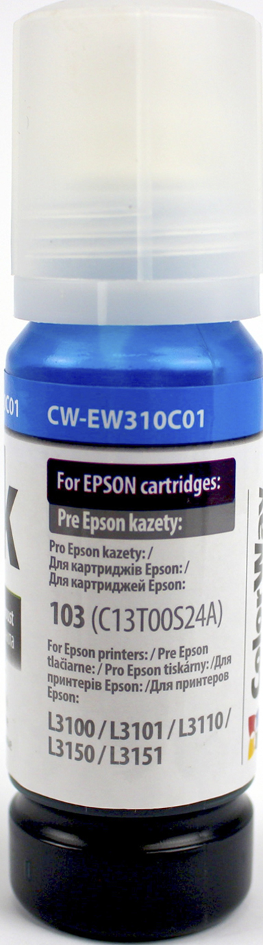 Чорнило ColorWay Epson L-3100/3110/3150/3151 series 70мл cayn №EW310C — купити | Канцелярський Сад