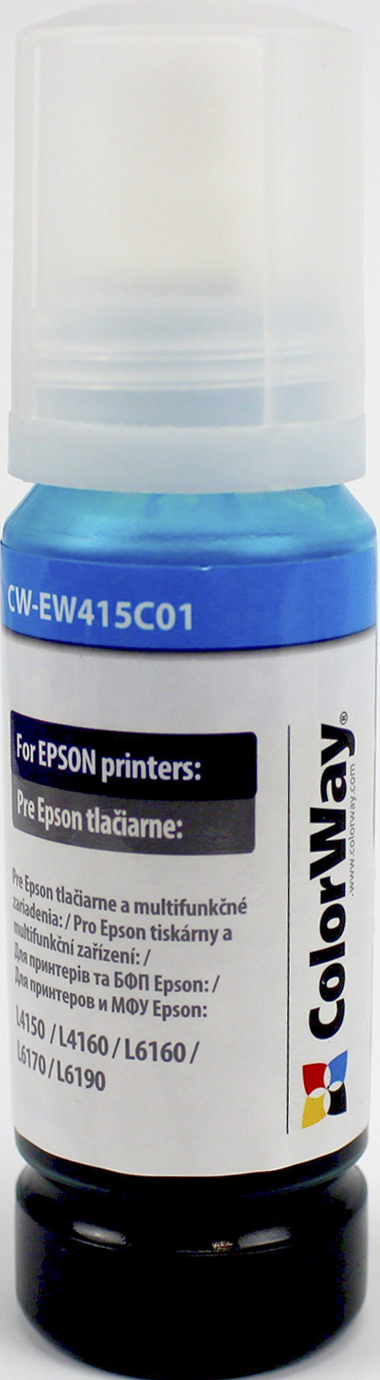 Чорнило ColorWay Epson L-4150/4160/6160/6170 70мл cyan — купити | Канцелярський Сад