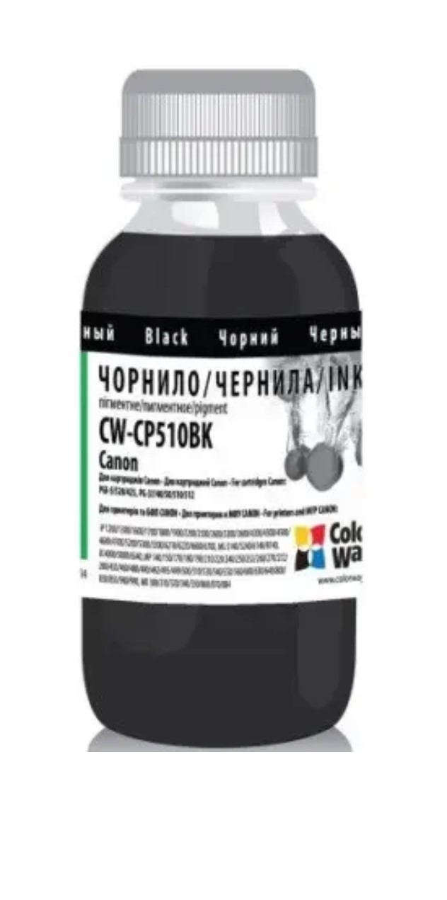 Чорнило ColorWay Canon CP-510BK Pigm. 100мл black — фото товару | Канцелярський Сад