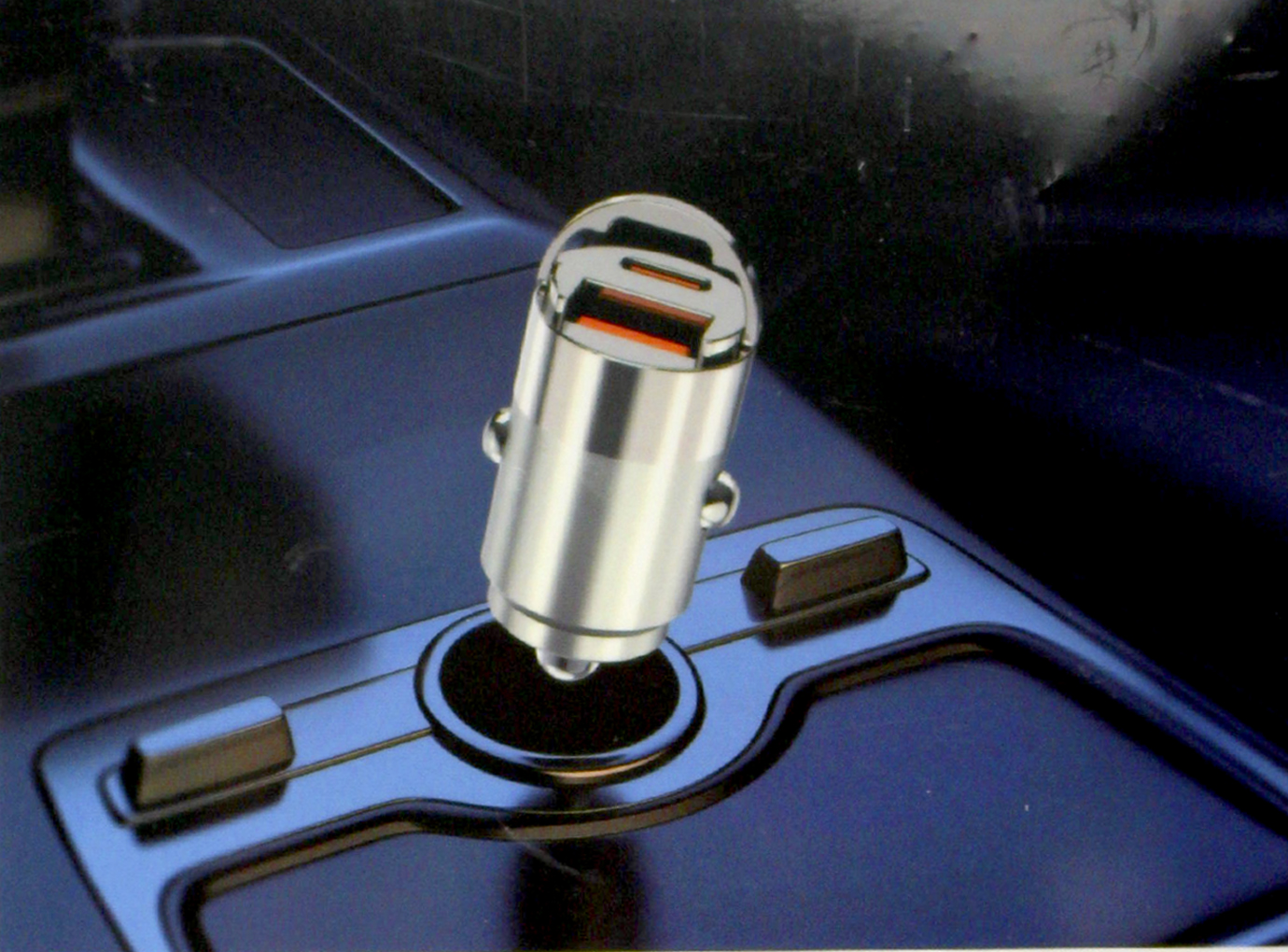 Зарядний пристрій авто Wiwu №Wi-QC028 30W швидка зарядка silver/Breidon/ — фото 4