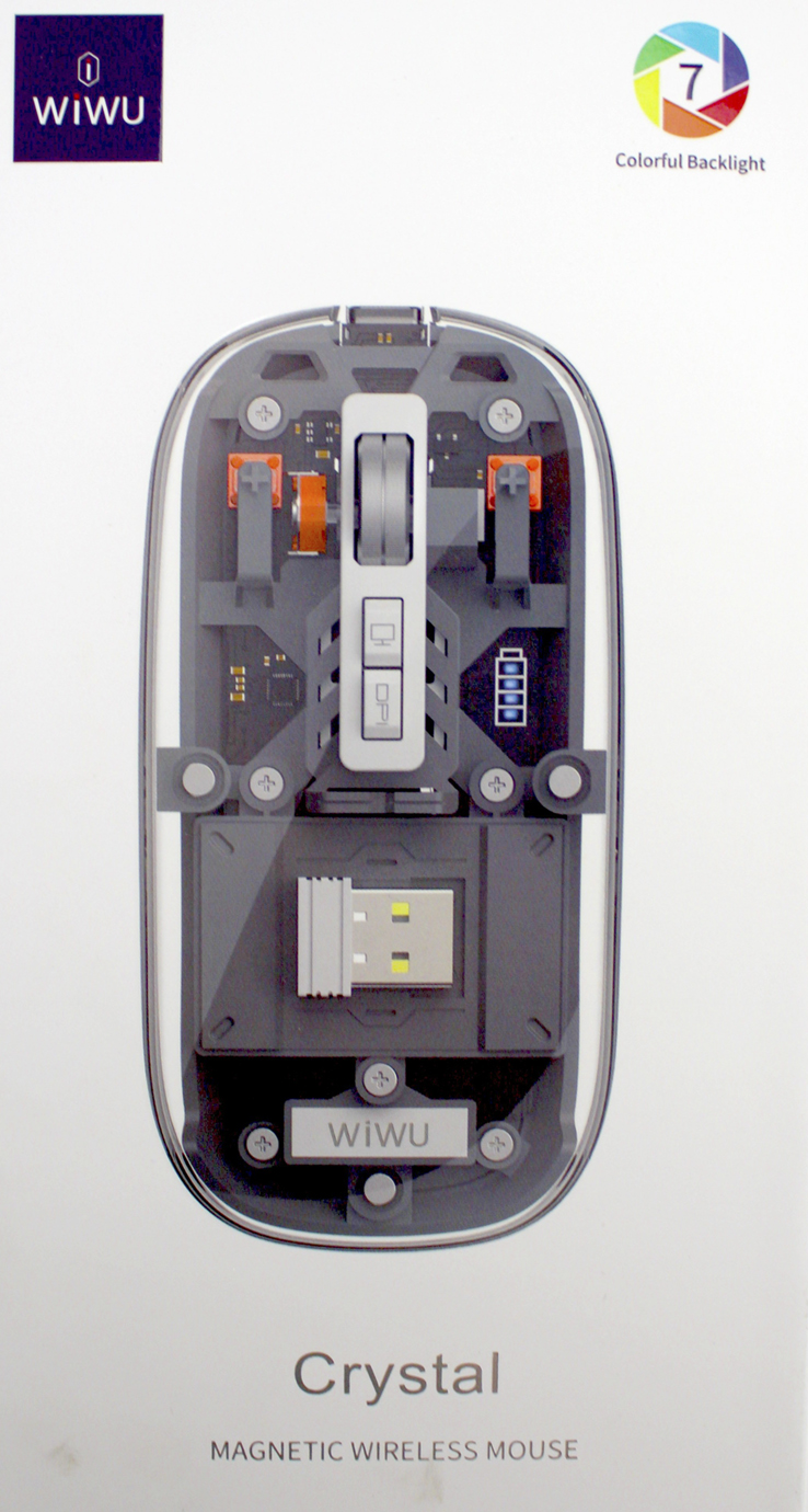 Мишка BT WIWU Crystal Magnetic Wireless WM105 gray (вб. акум.) — фото 4