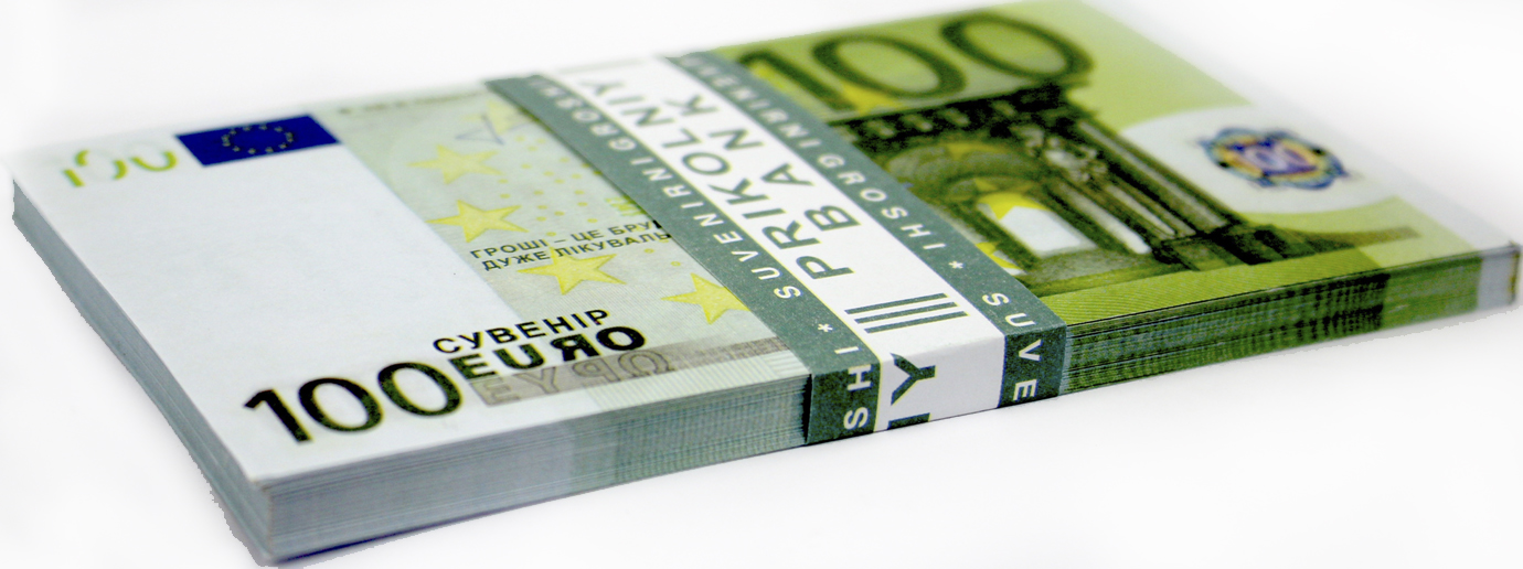 Сувенірні гроші "100Євро"(80шт) — купити | Канцелярський Сад
