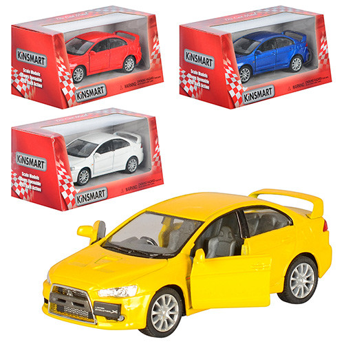 Машина метал. "Kinsmart" Mitsubishi Lancer Evolution X,в кор-ці, №KT-5329-W(24)(96) КІ — фото товару | Канцелярський Сад