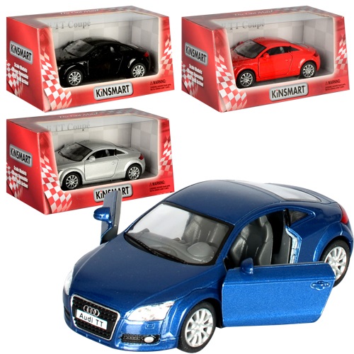 Машина метал. "Kinsmart" Audi TT Coupe 2008,в кор-ці,16х8х7,5см №KT5335W(24) — фото товару | Канцелярський Сад