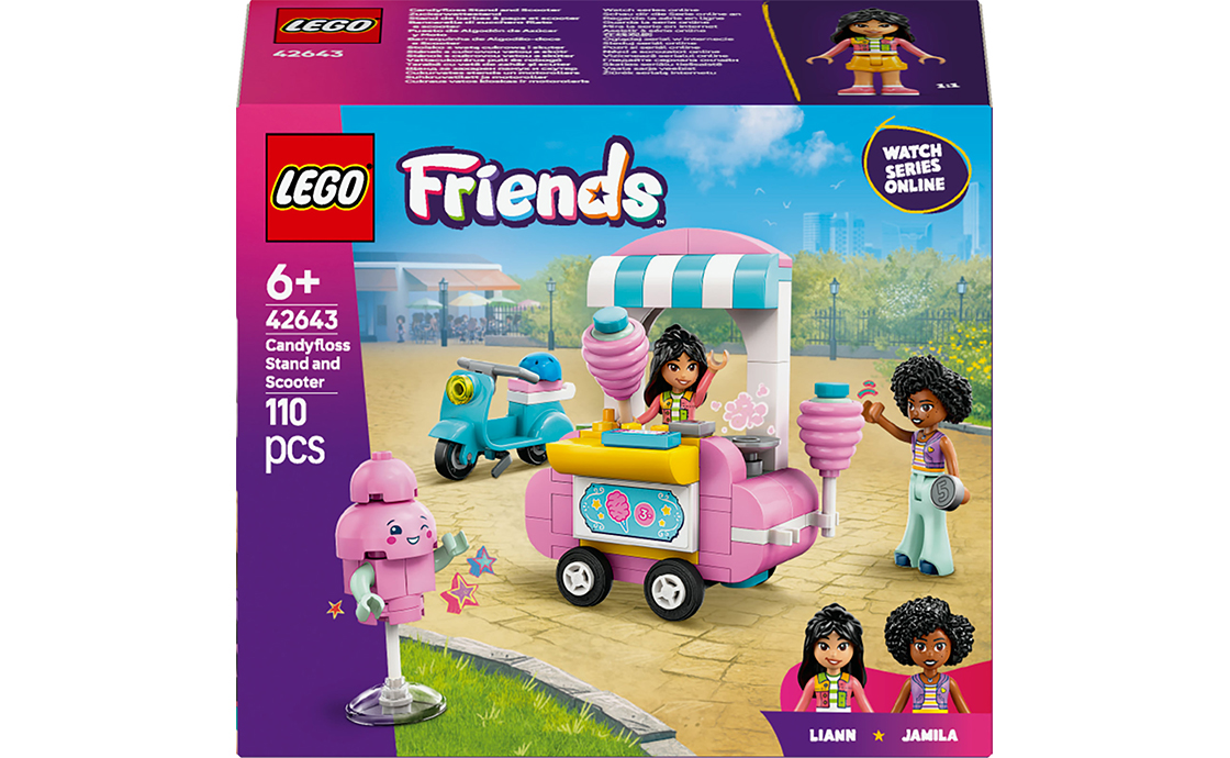 Конструктор "LEGO" Friends Ятка із солодкою ватою та скутер №42643 — купити | Канцелярський Сад