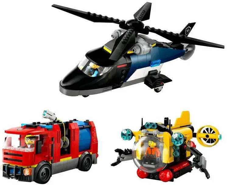 Конструктор "LEGO" City Ремікс вертольотів, пожежних машин і підводних човнів №60462(3) — фото 3