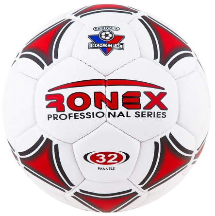 М'яч футбольний Ronex Professional червоно-чорний №RXG-14PR(50) — купити | Канцелярський Сад