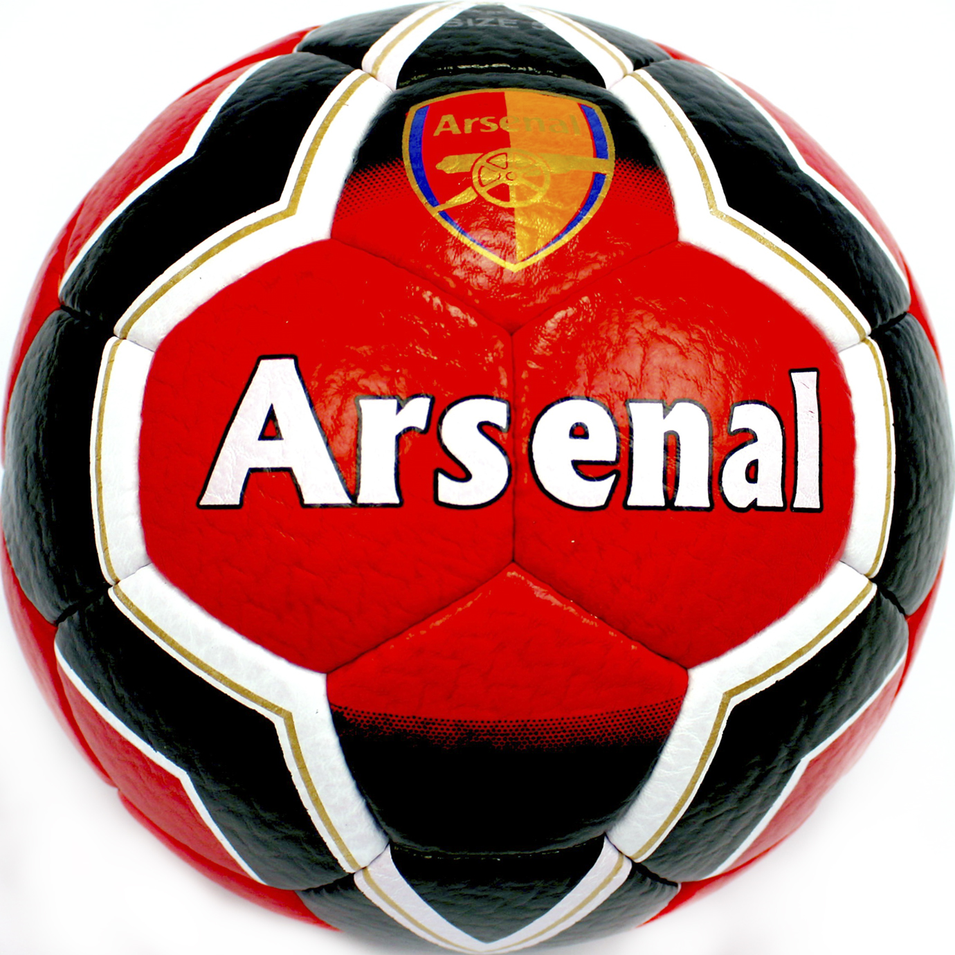М'яч футбольний Arsenal червоно-чорний — фото товару | Канцелярський Сад
