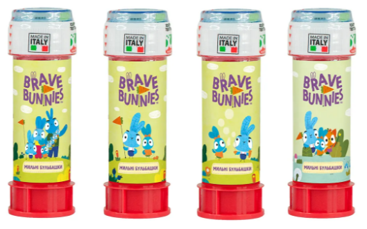Мильні бульбашки Brave Bunnies 60мл №103001110071/КіддіСвіт/(36)(216) — купити | Канцелярський Сад