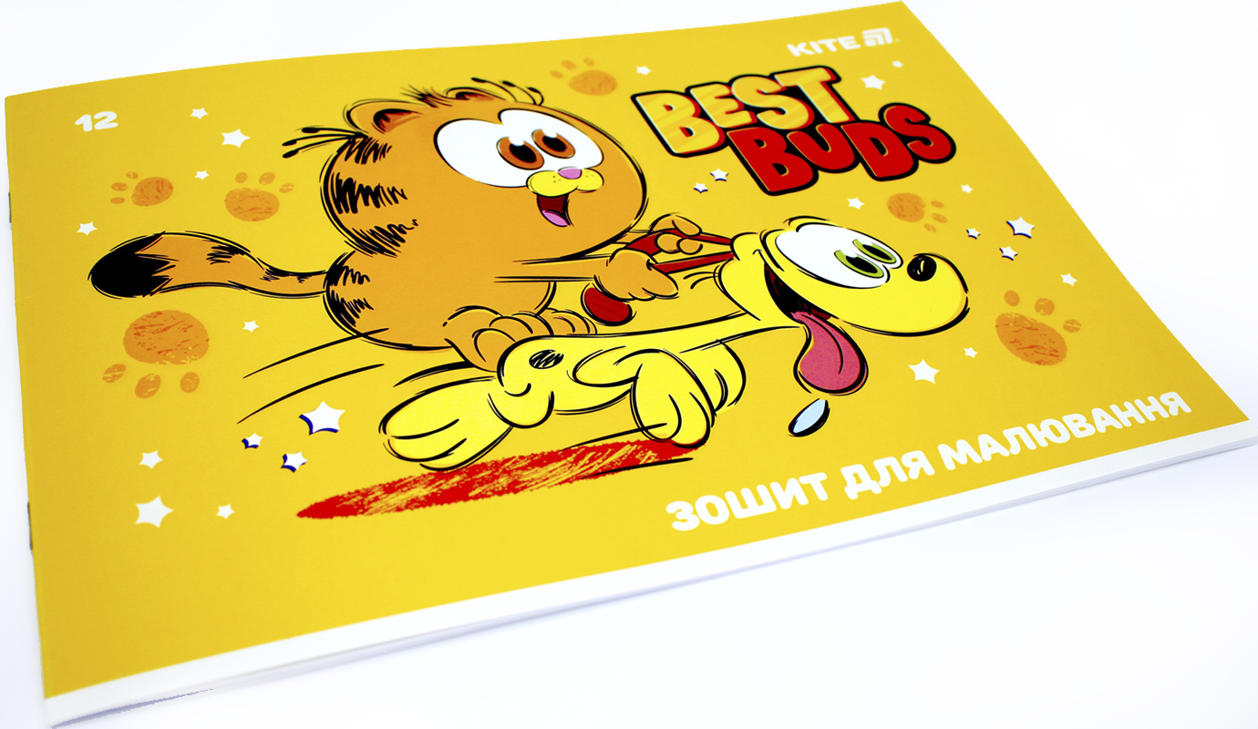 Альбом для малюв. на скобі 12/100 А4 "Garfield" гібр. лак + УФ лак№GF25-241/Kite/(20)(160) — фото 3
