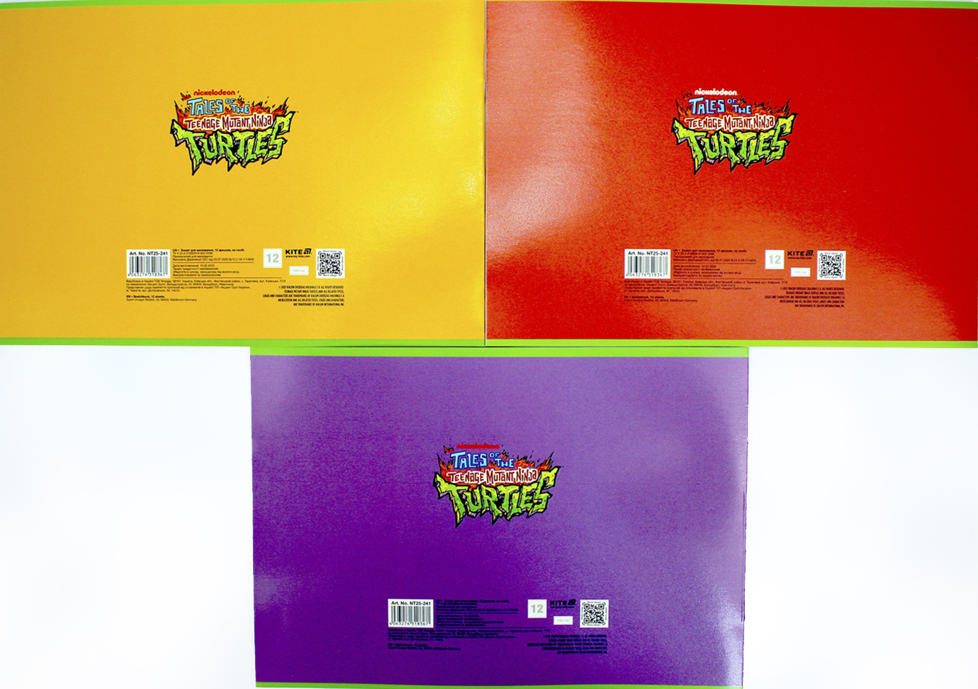 Альбом для малюв. на скобі 12 арк.гібр. лак + УФ лак "Ninja Turtles" №NT25-241/Kite/ — фото 6
