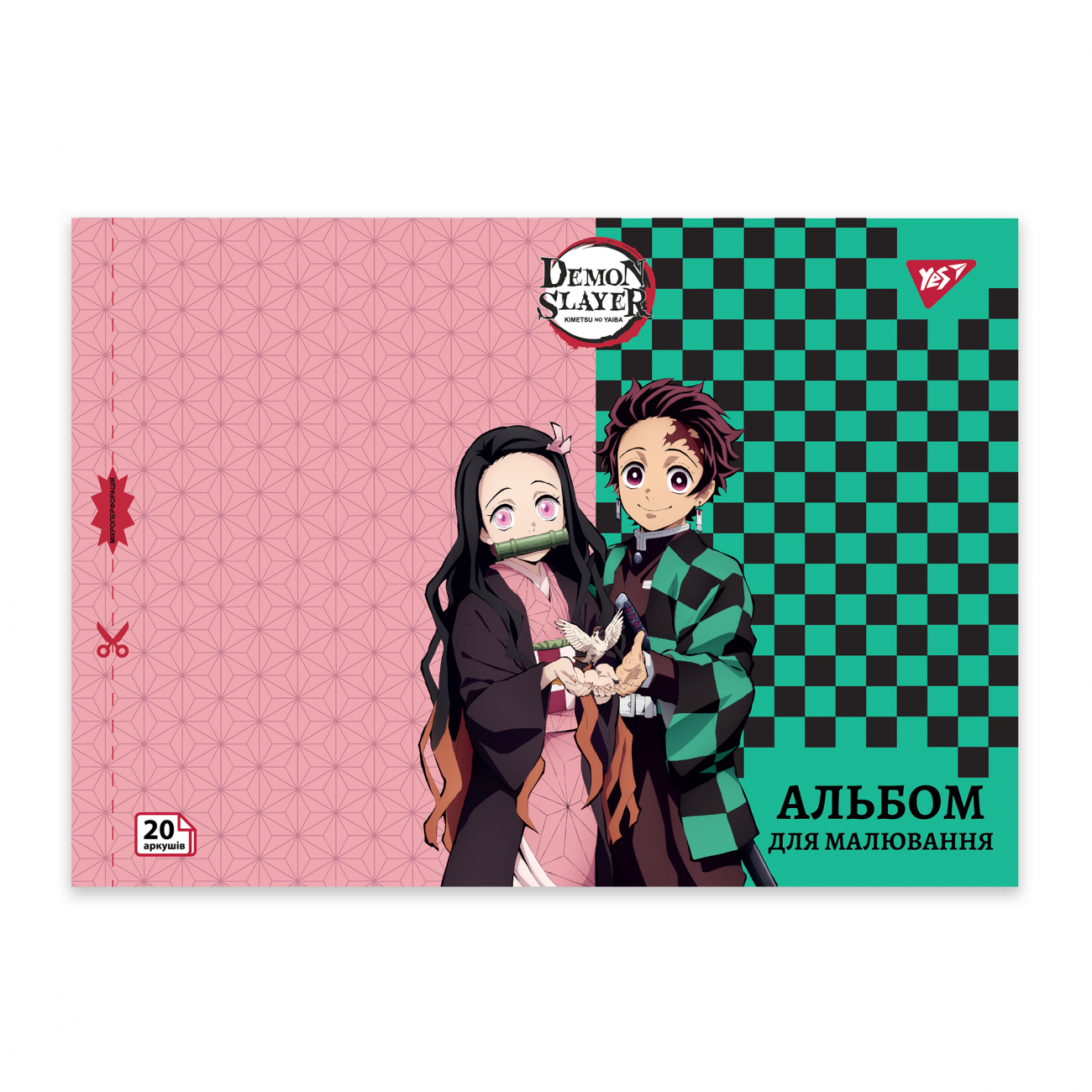 Альбом для малюв. на скобі 20/100 А4 з перфор. Demon Slayer №130586/Yes/(4)(128) — фото товару | Канцелярський Сад
