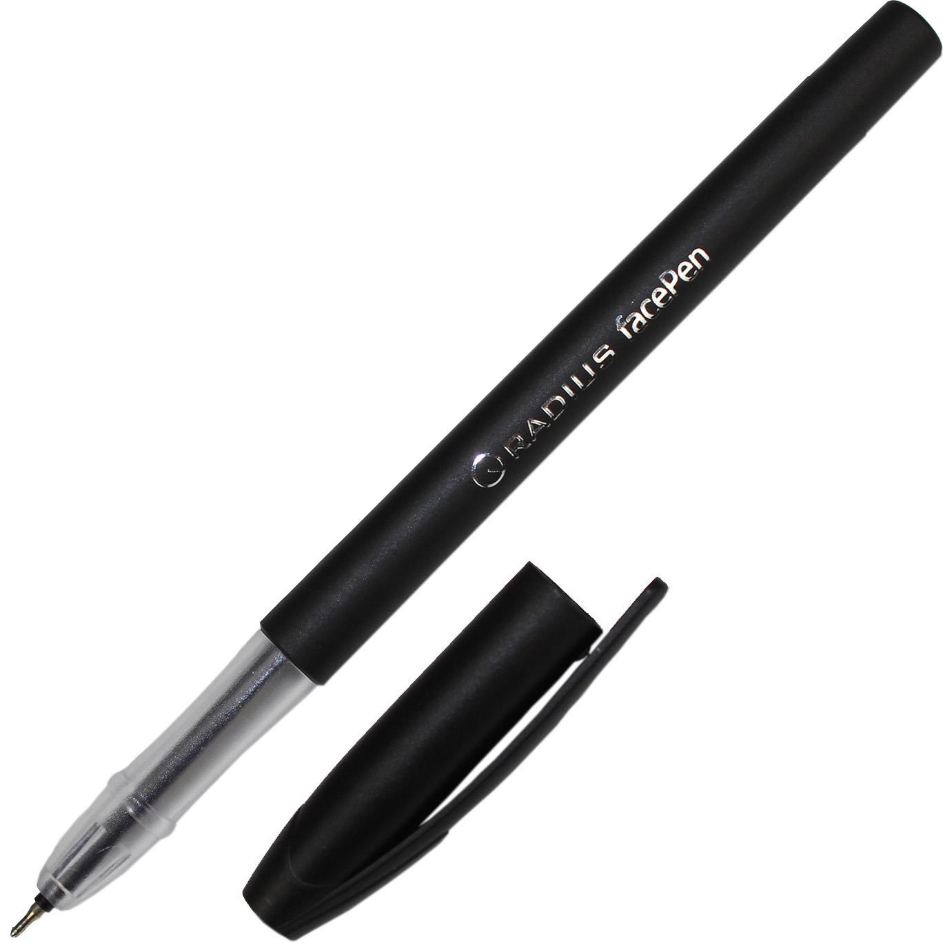 Ручка кульк. "Radius" №7890 Face pen 0,7мм чорна,картон. уп.(50)(500)(2000) /1/ — фото 3
