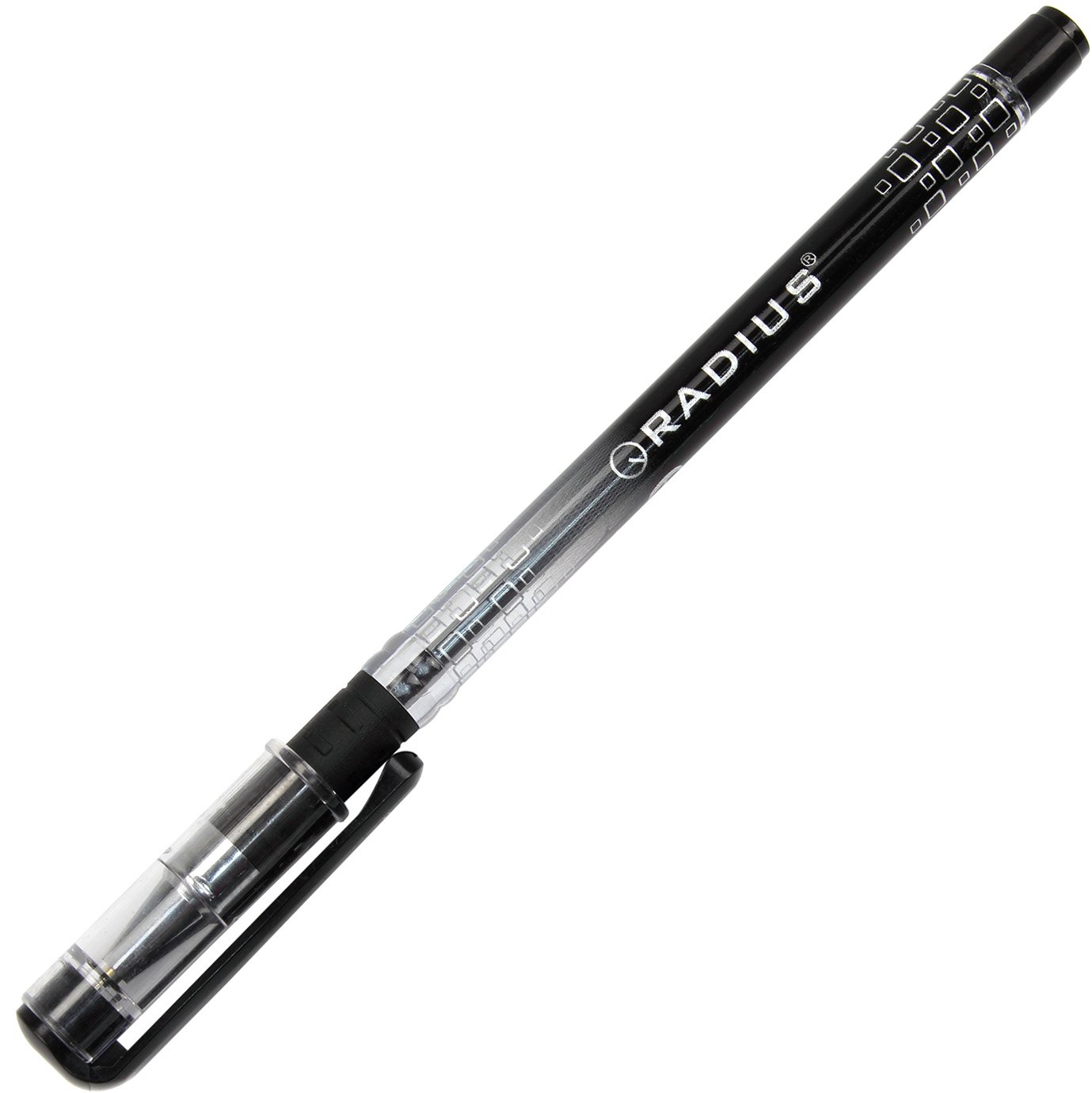 Ручка кульк. "Radius" №0184 I-pen 0,7мм чорна,напівпрозор. корпус(12)(144)(1728) /1/ — фото товару | Канцелярський Сад