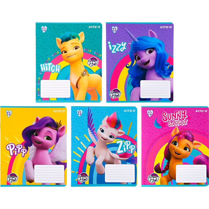 Зошит 12арк. лін. "Kite" софт тач+УФ лак Litlle Pony №LP22-234(25)(600) — фото товару | Канцелярський Сад