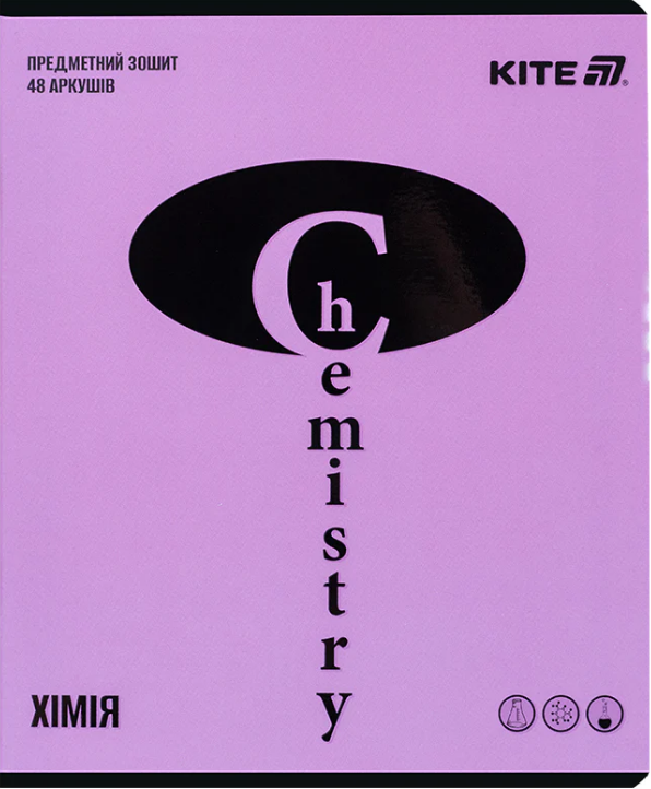 Зошит 48арк. кліт. "Kite" Предметка-Хімія софт тач+УФ,Bright №K25-240-16(10)(200) — фото товару | Канцелярський Сад