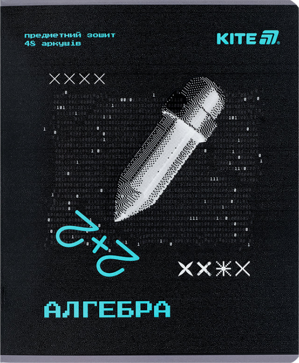 Зошит 48арк. кліт. "Kite" Предметка-Алгебра гібр лак+УФ,Techno №K25-240-3(10)(200) — фото товару | Канцелярський Сад