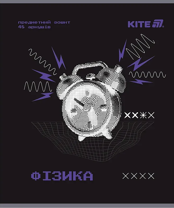 Зошит 48арк. кліт. "Kite" Предметка-Фізика гібр лак+УФ,Techno №K25-240-2(10)(200) — фото товару | Канцелярський Сад