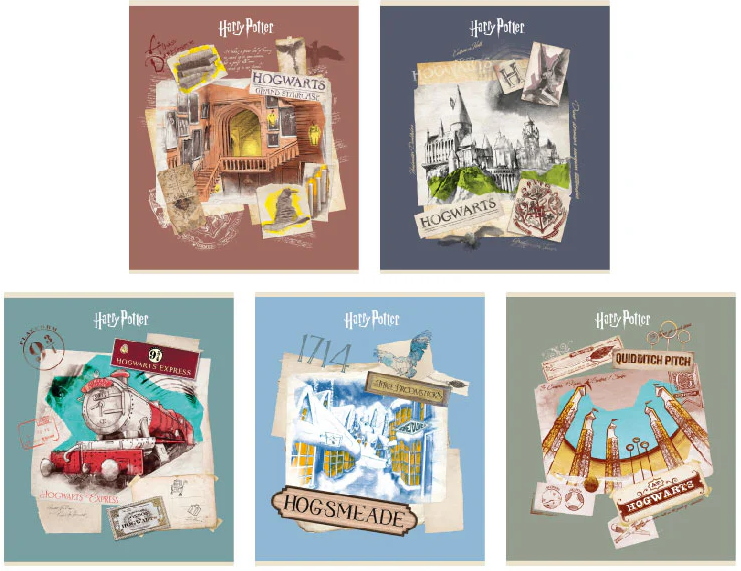 Зошит 24арк. кліт. "Kite" фольга + УФ лак Harry Potter №HP26-238(20)(320) — фото товару | Канцелярський Сад