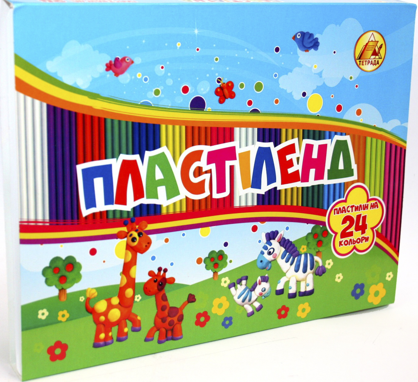 Пластилін "Тетрада" Ліпландія/Пластіленд 24 кольор. 370гр(20) — купити | Канцелярський Сад