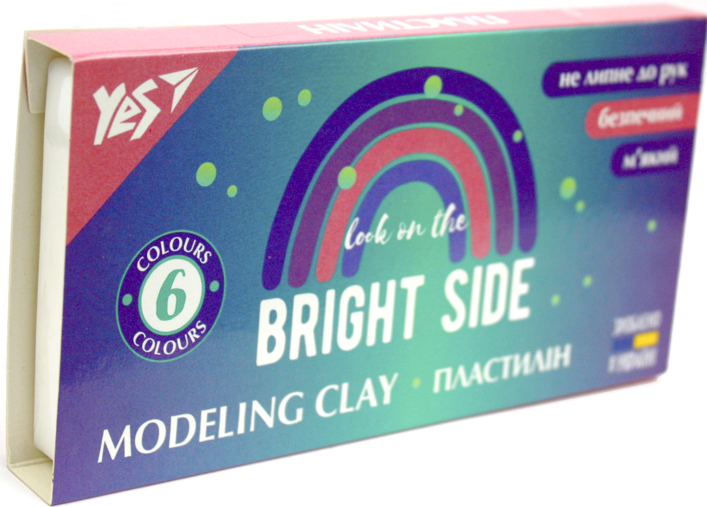 Пластилін "Yes" Glamour 6 кольор. 120гр №540640(40) — фото товару | Канцелярський Сад