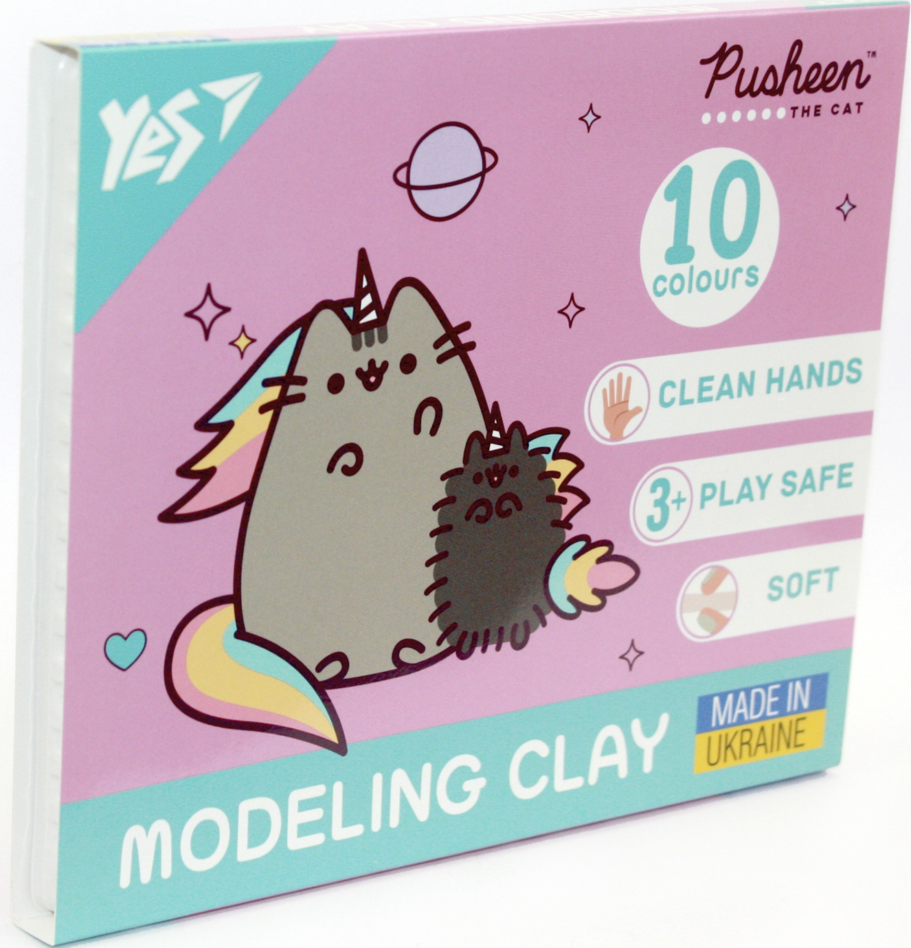Пластилін "Yes" Pusheen 10 кольор. 200гр №540663(14) — фото товару | Канцелярський Сад