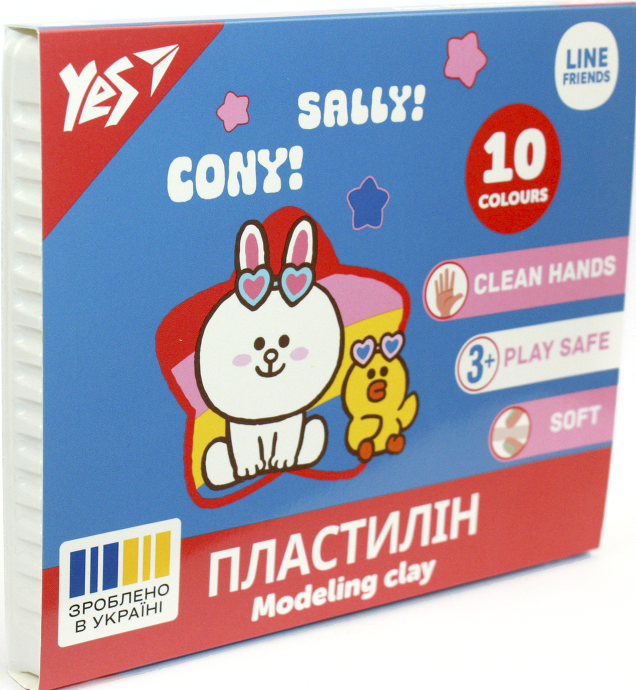Пластилін "Yes" Line Friends 10 кольор. 200гр №540664(14) — купити | Канцелярський Сад