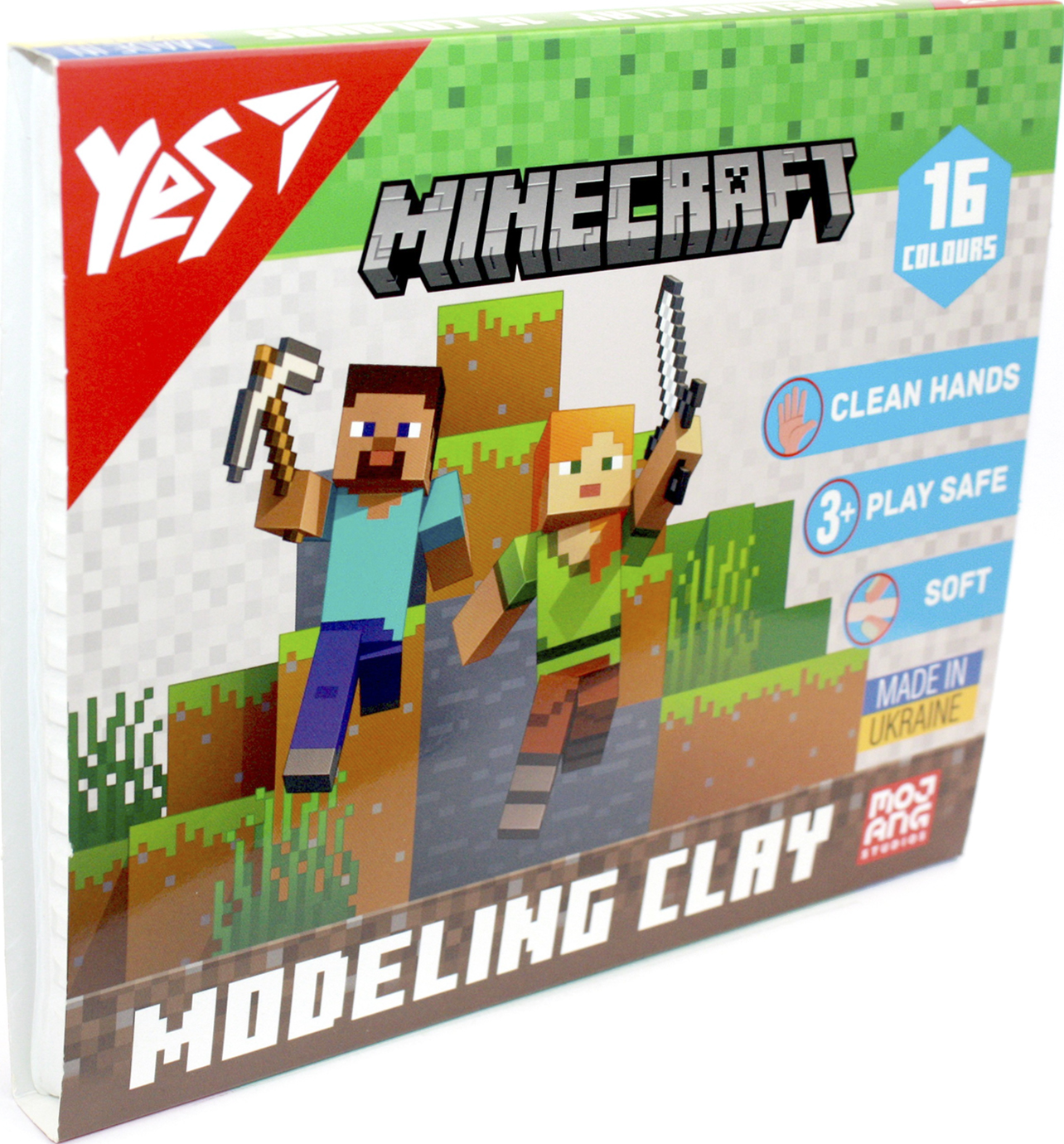 Пластилін "Yes" Minecraft 16 кольор. 320гр №540674(14) — фото товару | Канцелярський Сад