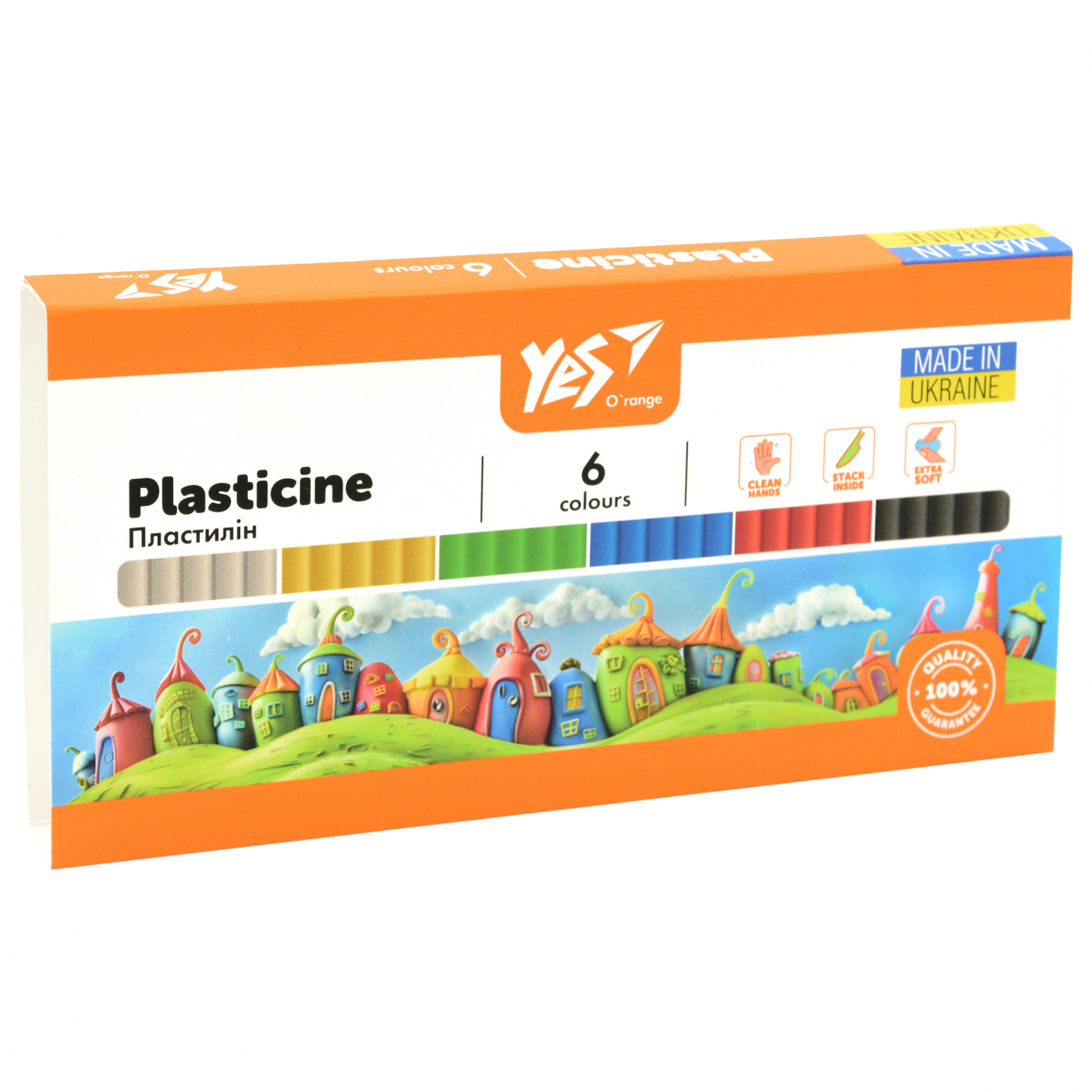 Пластилін "Yes" O'range Line 6 кольор. 120гр №540686(40) — фото товару | Канцелярський Сад