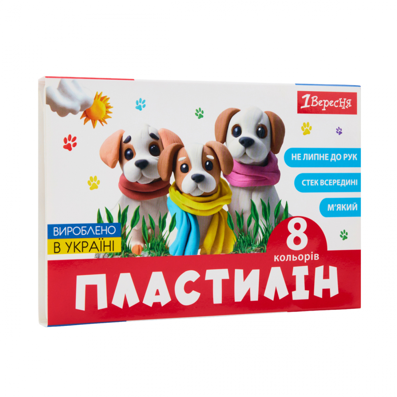 Пластилін "1В" Classic 8 кольор. 160гр №540659(30) — купити | Канцелярський Сад
