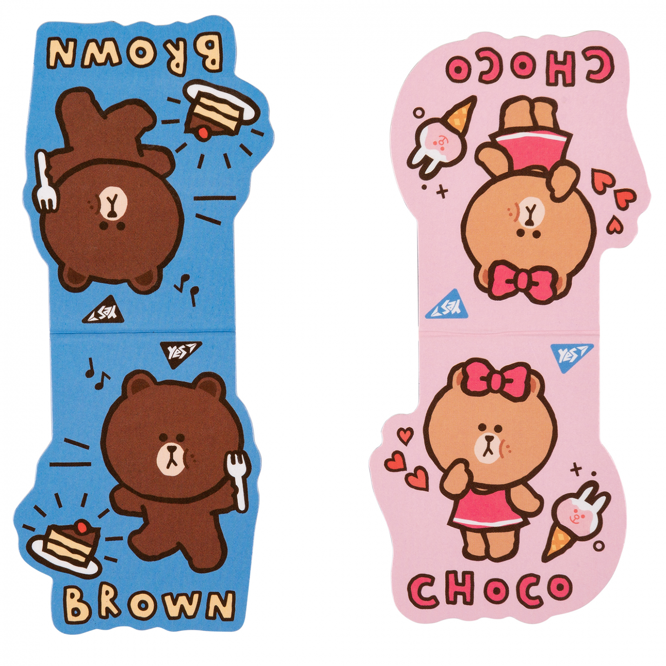 Закладка магніт. "Yes" №708106 Line Friends Brown and Choco 2шт(10)(50) — фото 3