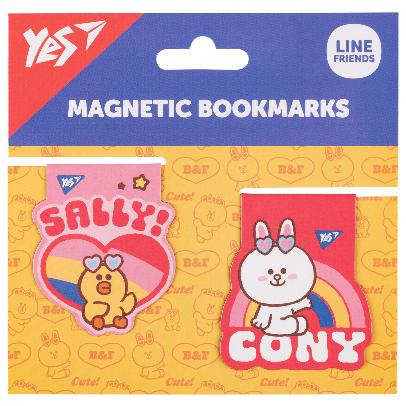 Закладка магніт. "Yes" №708108 Line Friends Sally and Cony 2шт(10)(50) — купити | Канцелярський Сад