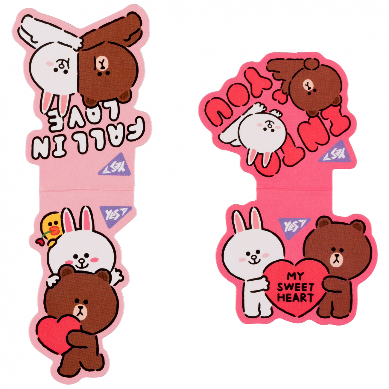 Закладка магніт. "Yes" №708107 Line Friends Sweet heart 2шт(10)(50) — фото 3