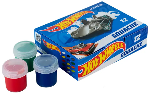 Гуаш "Kite" 12кольор. 20мл №HW23-063 "Hot Wheels"(12) — фото 3