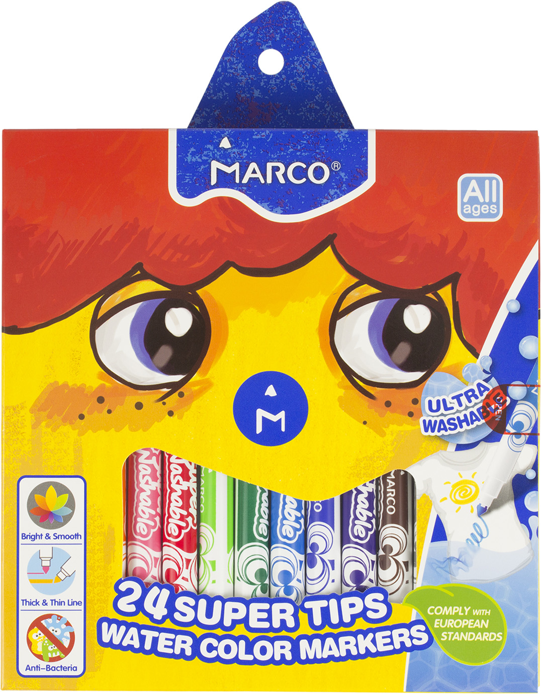 Фломастери "Marco" 24кольор. 2,3мм №1630-24(6)(24) — купити | Канцелярський Сад