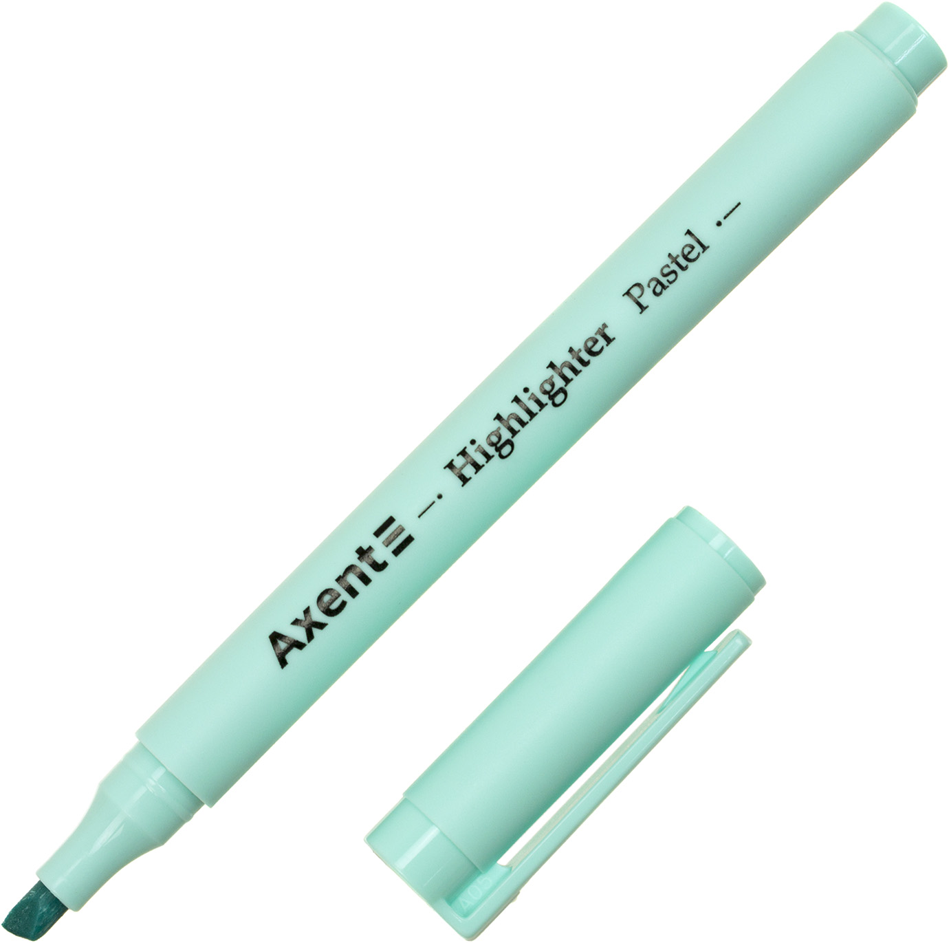 Текстмаркер "Axent" №2533-09-A клин. Highlighter Pastel 2-4мм бірюзовий(12)(144) — фото 3