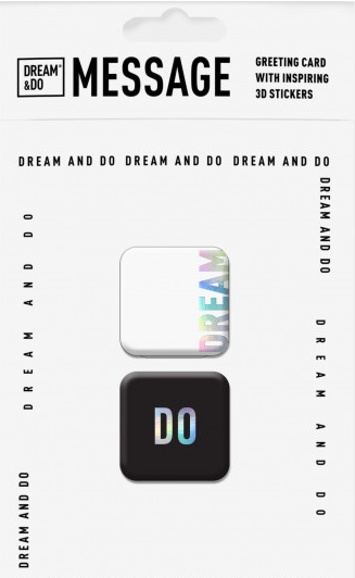 Листівка "Message-dream" з 3D-наклейками/Dream&Do/ — купити | Канцелярський Сад