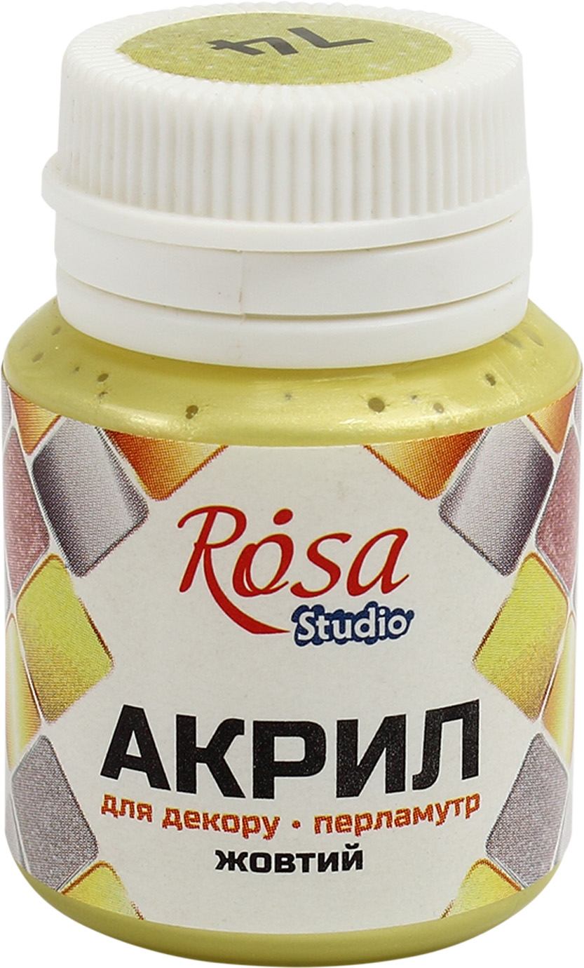 Акрил для декору "Rosa Talent" 20мл №22034/3155/74 перламутр жовтий — фото товару | Канцелярський Сад
