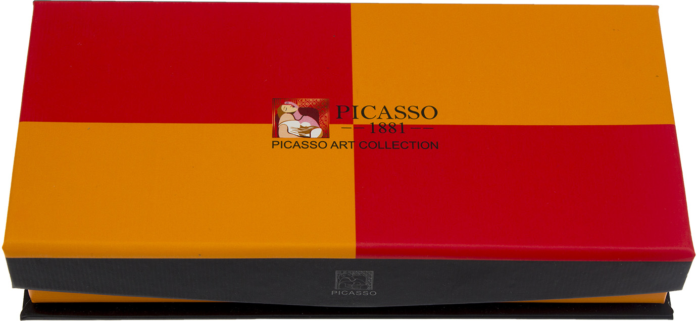 Ручка кап. "Picasso" №988R в подар. картоній упаковці,біл.корпус — фото 6