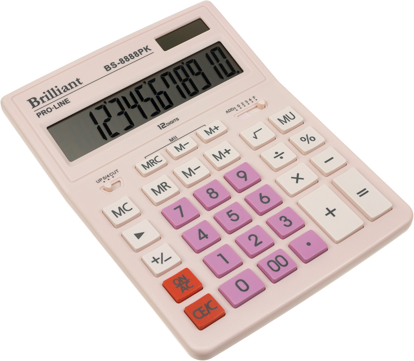 Калькулятор "Brilliant" №BS-8888PK (12-розряд.) (20)(40) — купити | Канцелярський Сад
