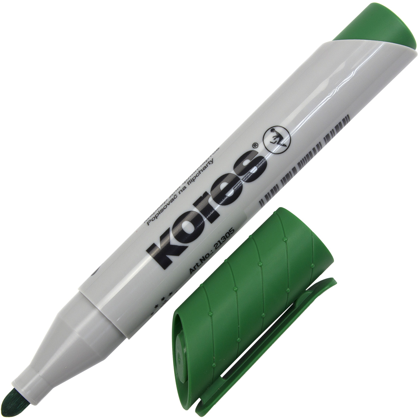 Маркер "Kores" №XF1/K21305 1-3мм для фліпчартів зелений(12) — фото 3